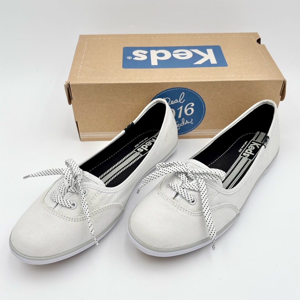 Keds Teacup White Canvas Shoes Women’s 9M New With Box - Picture 2 of 4